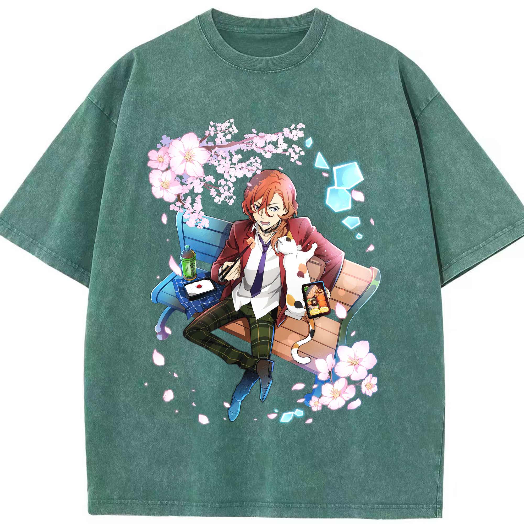 （画像用） 文豪ストレイドッグス Bungo Stray Dogs 綿100% ヴィンテージ風 半袖Tシャツ（フロントプリント）